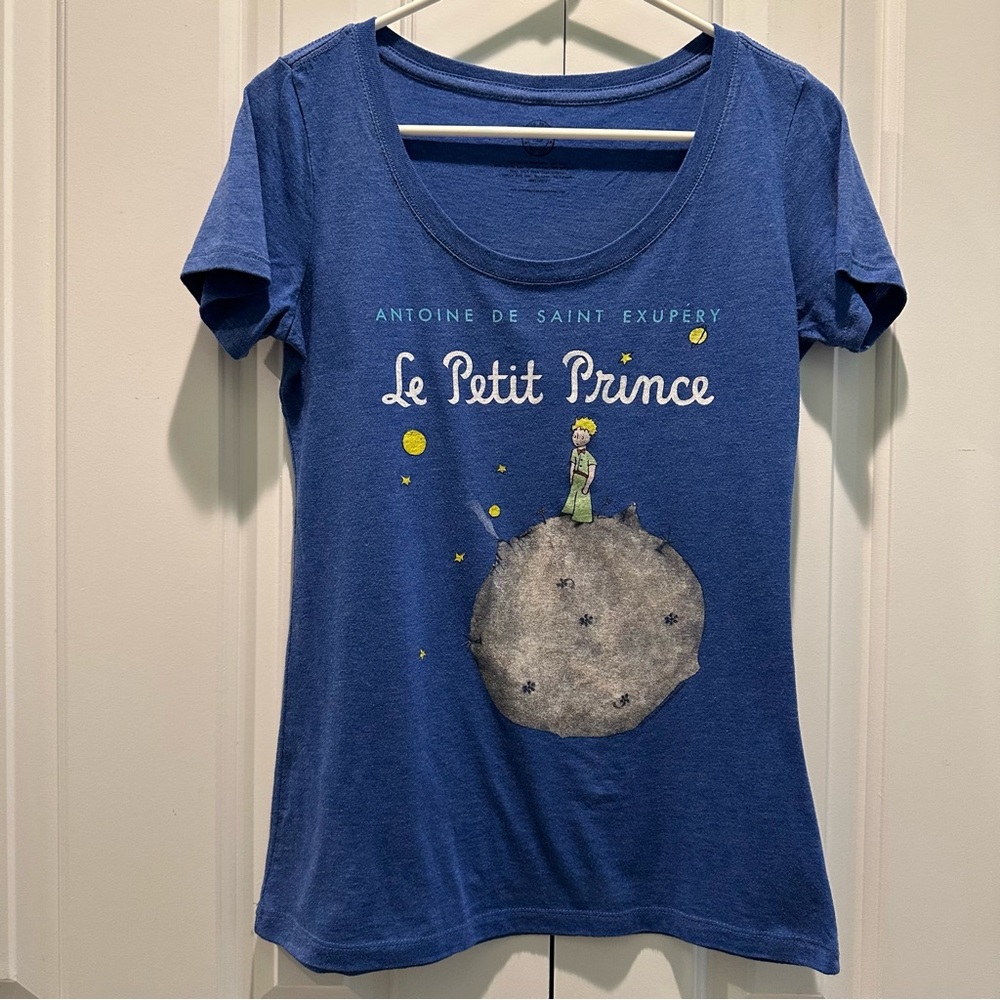 Out of Print Cute Le Petite Prince Blue Tee T-shirt L